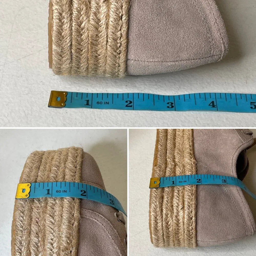 Steve Madden Hampton Tan Suede Platform Espadrille Sneakers Size 10